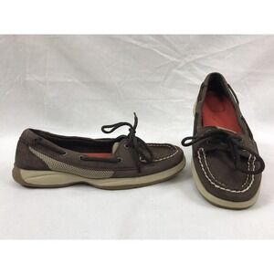 SPERRY TOP SIDER Womens Intrepid 9773599 2 Eye Brown Boat Shoes Size 7M